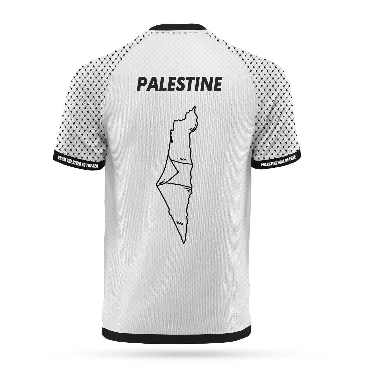 White Banksy Inspired Child Palestine Flag Football Shirt Regular Fit