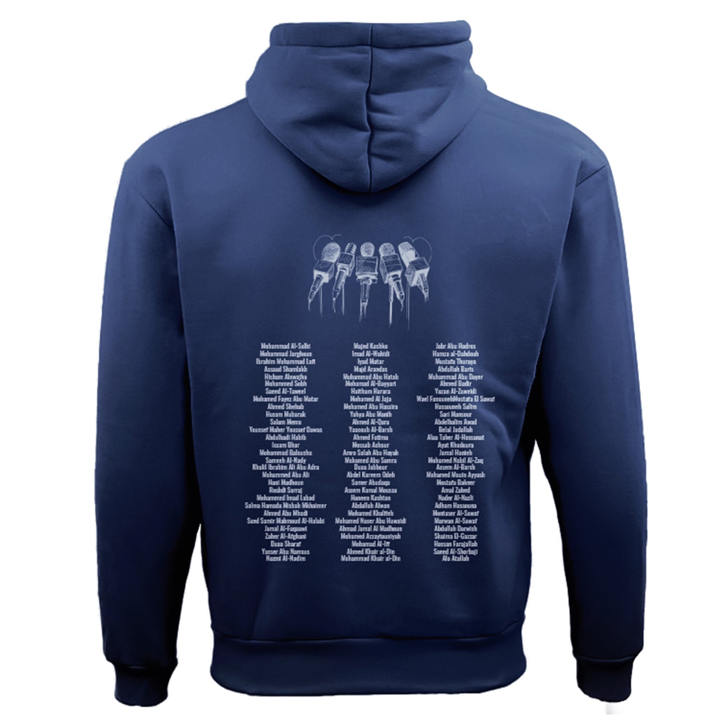 NAVY PRESS PRINTED HOODIE