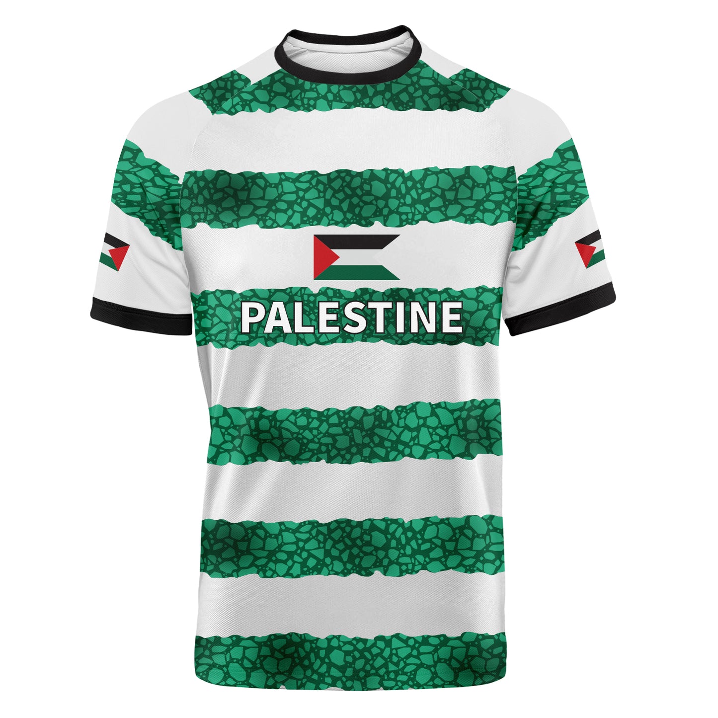Celtic X Palestine Green White Football Shirt