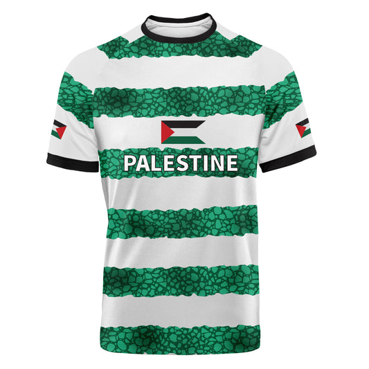 Celtic X Palestine Green White Football Shirt