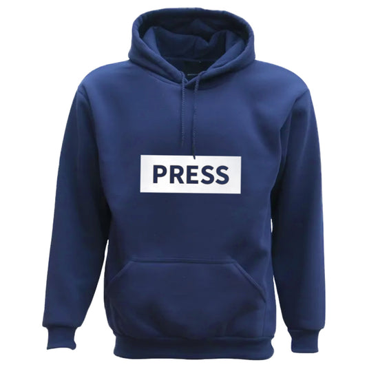 NAVY PRESS PRINTED HOODIE